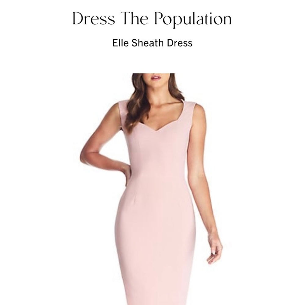 Dress the population blush midi dress